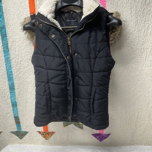 Aeropostle Hooded Quilted Puffy Vest Small - Picture 6 of 6